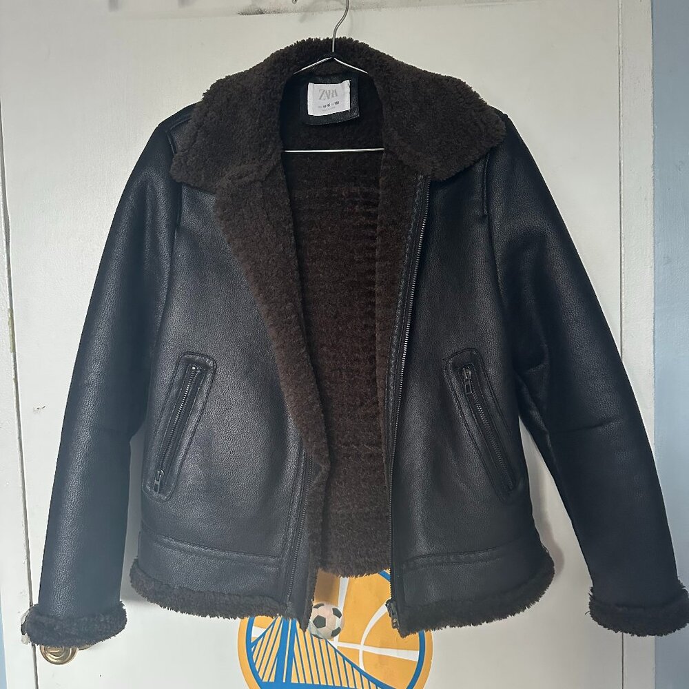 ZARA DOUBLE SIDED FAUX SHEARLING COAT (kids)